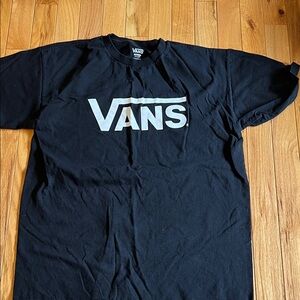 Vans Classic Black Tee with White Logo
